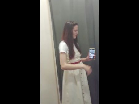 cute naughty teen finds huge dick in fitting room gloryhole