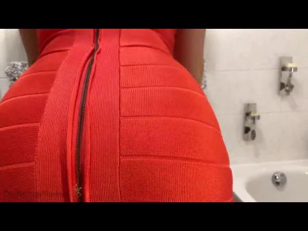 womens doing shawer in bathroom without dress