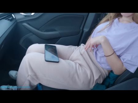 handjob to orgasm in car