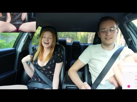 while driving car lesbian
