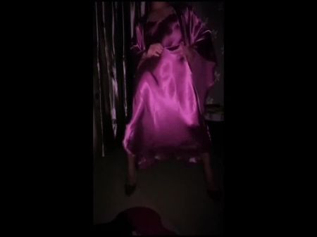 silky satin nightgown masturbate