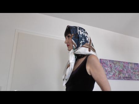 silk scarf tied strapon