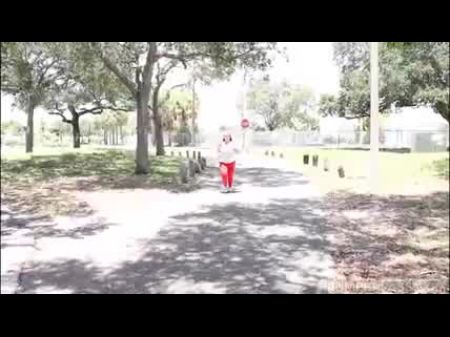 busty titty jogging