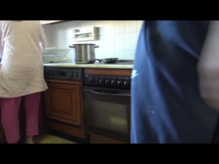 japanese son seduces mother kitchen glasses