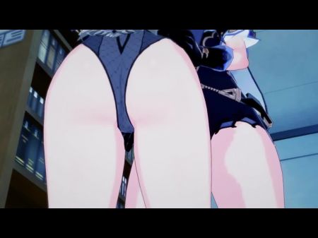 hentai lesbian with strapon